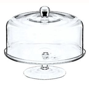 CAKE STAND AND DOME - 26CM