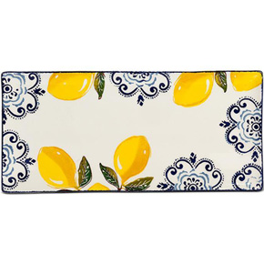 Lemon Rect Platter Med 14"