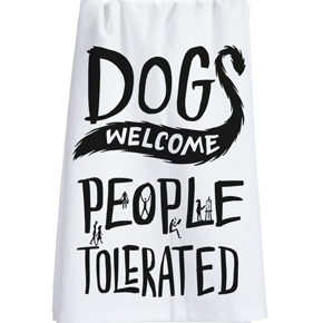 DISH TOWEL - DOGS WELCOME
