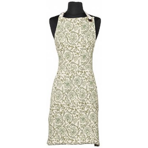 Green Floral Apron