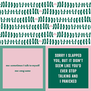 Slogan Napkins - Talk To Self