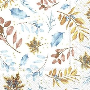 LUNCH NAPKINS WARM WINTER LEAVES
