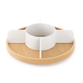 Bellwood Lazy Susan Divided Wh/N