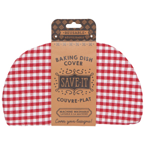 BAKING DISH COVER - RED GINGHAM