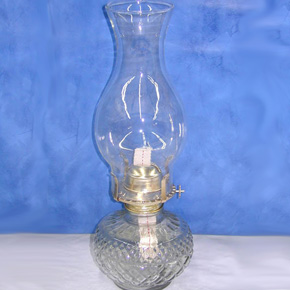 13" ROUND BASE OIL LAMP COMPLETE
