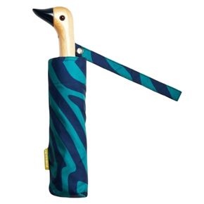 Swirl Blue Compact Duck Umbrella