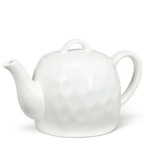 Abbott Dimpled Teapot Matte Wht
