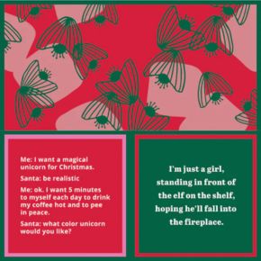 DOM Slogan Napkins Elf on Shelf