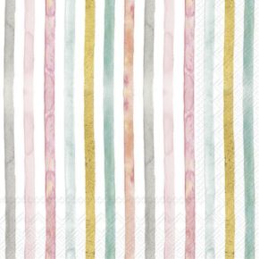 IHR Lunch Napkin Flamingo Stripe