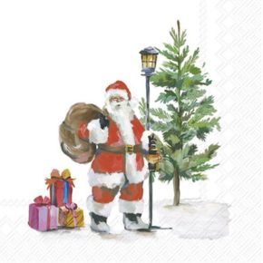 Cocktail Napkin: Santa