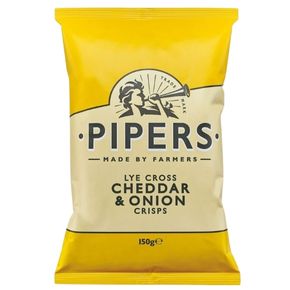 150g Pipers Crisps Cheddar Onion