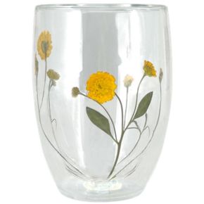 Double Wall Tumbler Yllw Floral