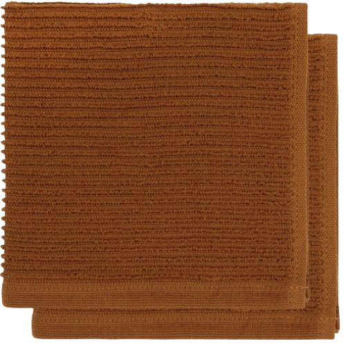 Dishtowel Ripple Chestnut Set/2