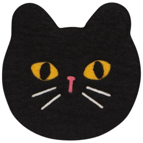 Wool Trivet Black Cat