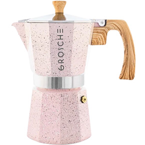 Stone Espresso Maker Pink 6 Cup