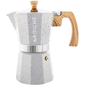 Stone Espresso Maker Grey 6 Cup