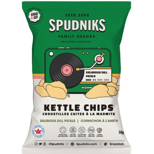150g Spudniks Dill Pickle Chips
