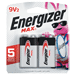 2PK-9V ENERGIZER MAX BATTERY