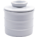 STONEWARE BUTTER POT WHITE