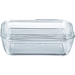 LINEA GLASS BUTTER DISH WITH LID