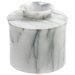 WHITE MARBLE BUTTER POT