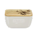 White Butter Dish - Bee