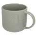 MUG EMBOSSED GREY ABSTRACT