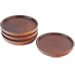 4PK SOLID WOOD ROUND COASTERS