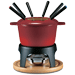 SIERRA 11PC CAST IRON FONDUE RED