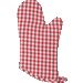 OVEN MITT CLASSIC GINGHAM RED
