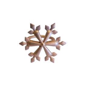SNOWFLAKE NPKN RINGS S/4 BR GOLD
