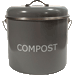 COMPOST BIN - GREY LARGE