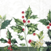 IHR Cocktail Napkins Holly Sprig