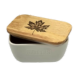 White Butter Dish - Maple Leaf