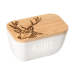 White Butter Dish - Scenic Stag