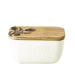 White Butter Dish - Thistle