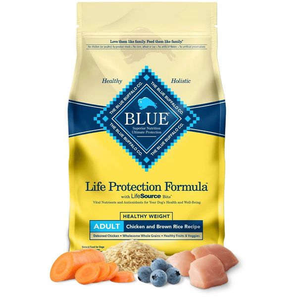 Blue Buffalo Chicken & Brown Rice Recipe Adult Healthy Weight Dog Food - 30lb.