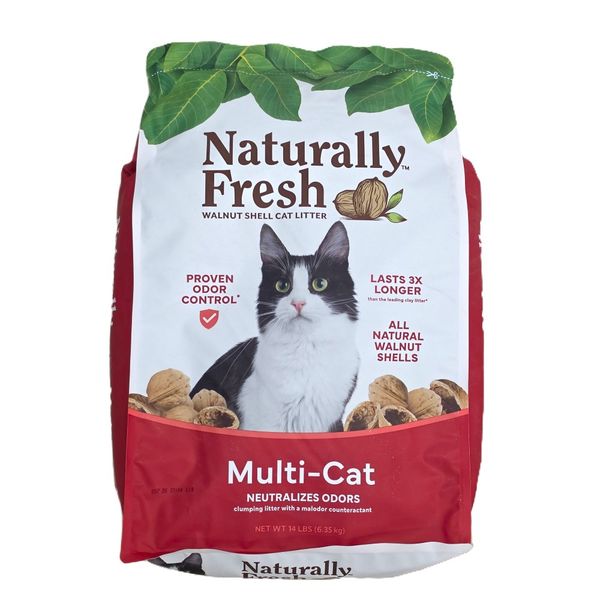 Naturally Fresh Walnut Litter Multi-Cat Clumping 14 lb