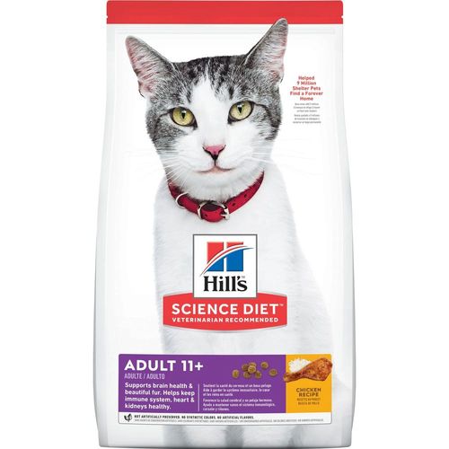  Hill's Science Diet Adult 11+ Chicken Recipe cat food - 3.5lbs