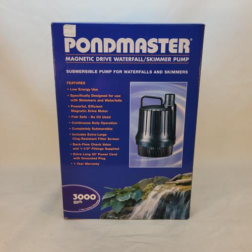 Danner Pondmaster Magnetic Drive Waterfall/Skimmer Water Pump - 3000GPH