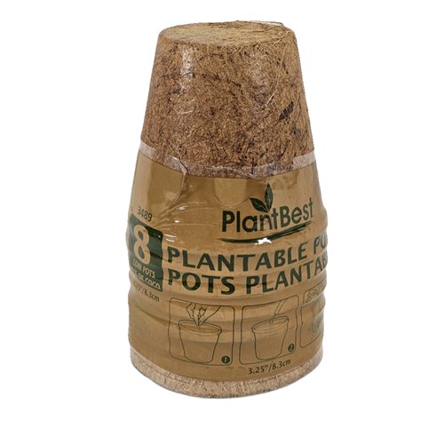 PlantBest 3" 8 pack Round Fiber Grow Pots