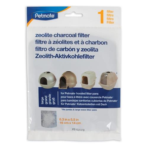 Petmate Zeolite Filter for Hooded Cat Litter Pan Black/White - LG