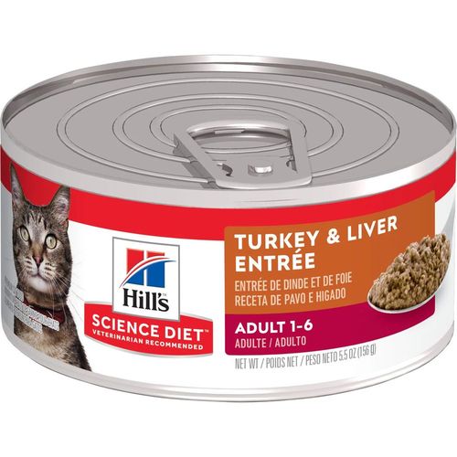 Hill's Science Diet Adult Turkey & Liver Entrée cat food - 5.5oz