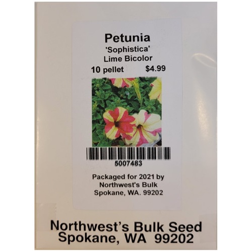 10ea Petunia Sophistica Lime Bicolor