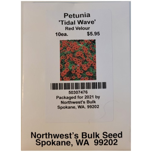 10ea Petunia Tidal Wave Red Velour