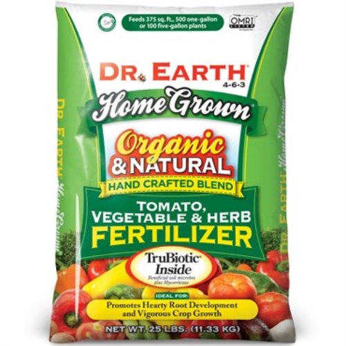 Dr. Earth® Home Grown® Organic Tomato, Vegetable & Herb Fertilizer 4-6-3 - 25lb - Poly Bag