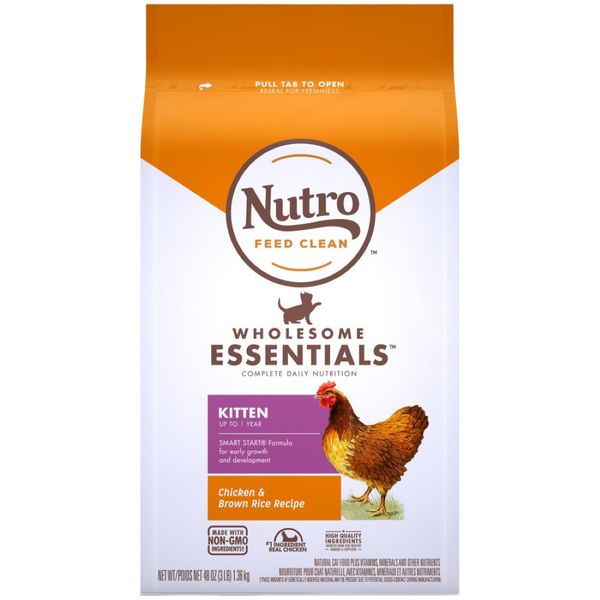 Nutro Products Wholesome Essentials Early Development Kitten Dry Cat Food Chicken & Brown Rice - 3lb
