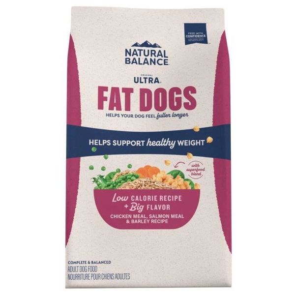 Natural Balance Fat Dogs Chicken & Salmon Formula Low Calorie Dry Dog Food - 4lbs