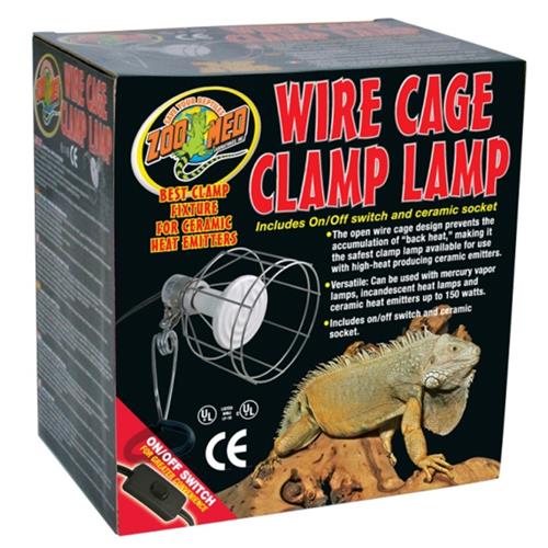 Zoo Med Wire Cage Clamp Lamp Silver