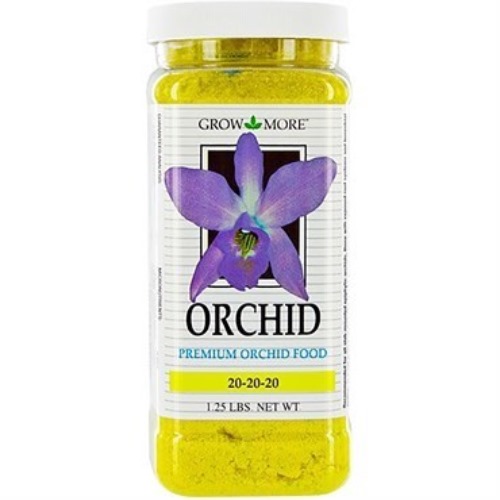 Grow More® Orchid Food 20-20-20 - 1.25lb Jar - Yellow